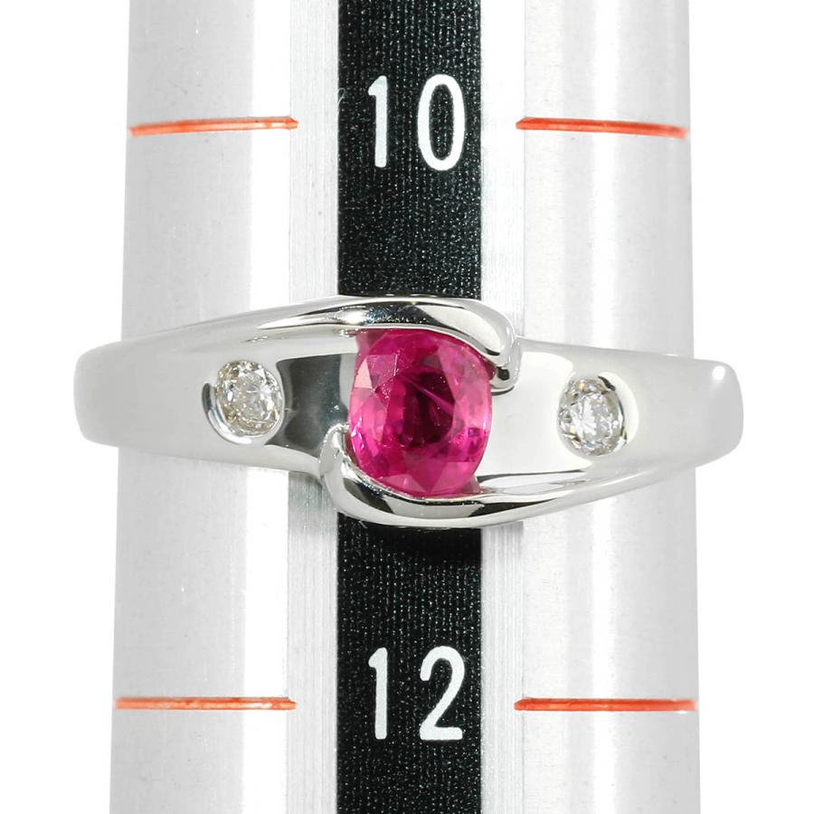 ルビー 0.4ct ダイヤモンド プラチナ Pt900 リング 11号 指輪 新品仕上