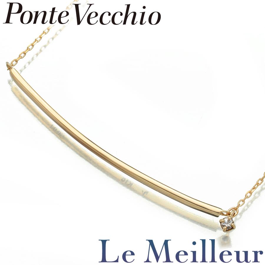 Ponte Vecchio ポンテヴェキオ カーブデザインネックレス サファイア  