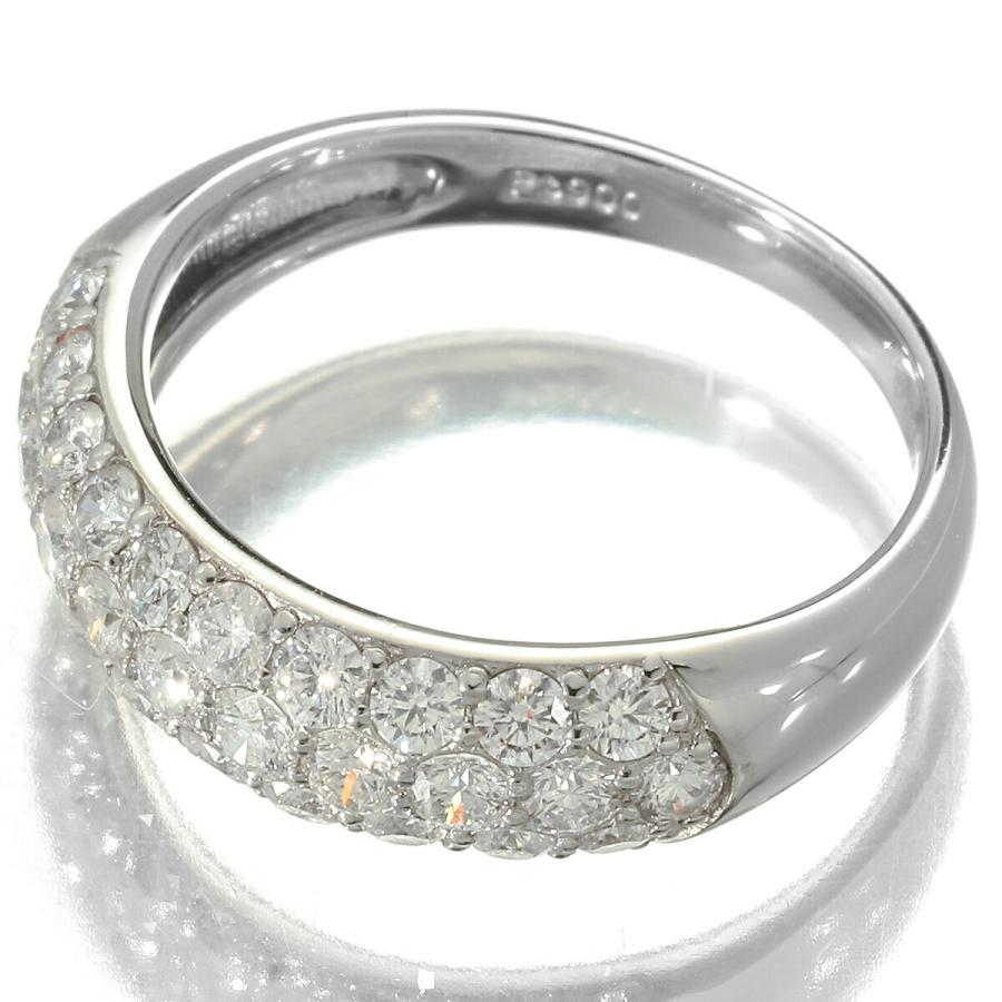 パヴェリング 指輪 ダイヤモンド 1.0ct Pt900 10号 中古 プレラブド  