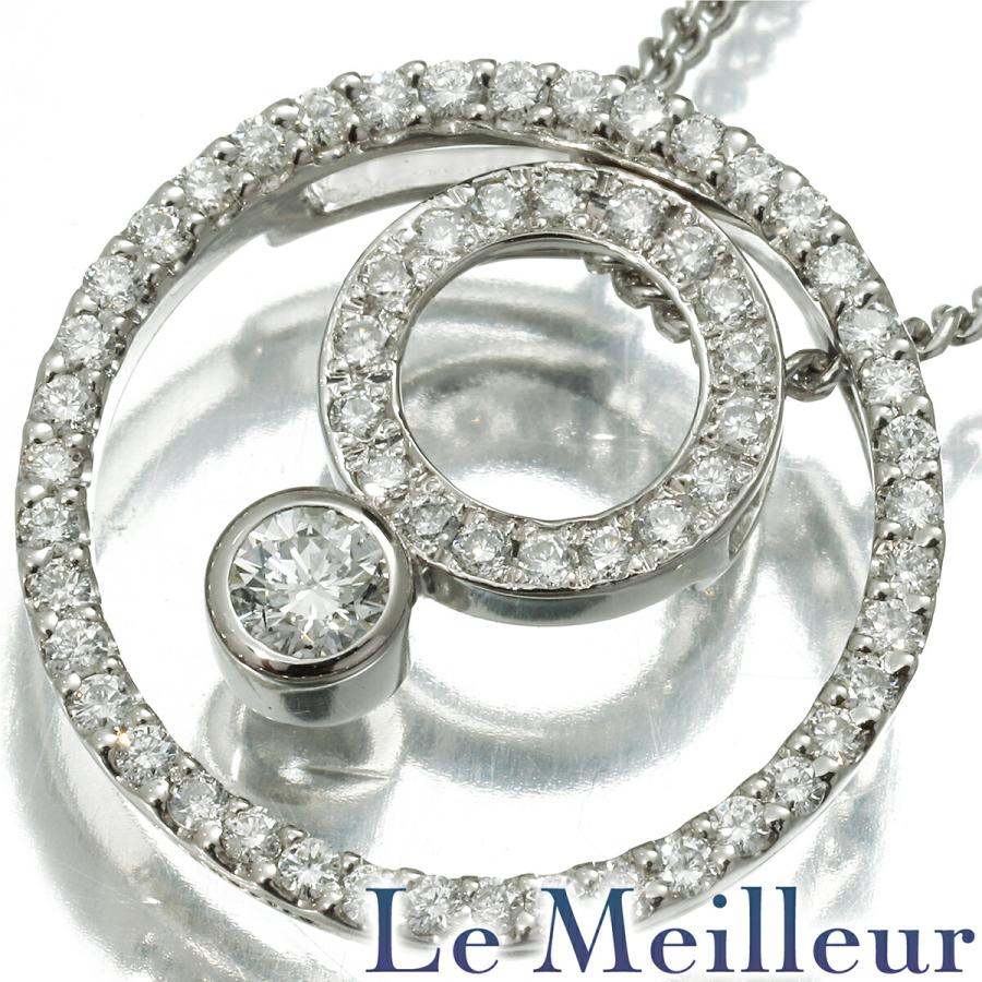 ベリテ サークルモチーフペンダントネックレス ダイヤモンド 0.3ct 