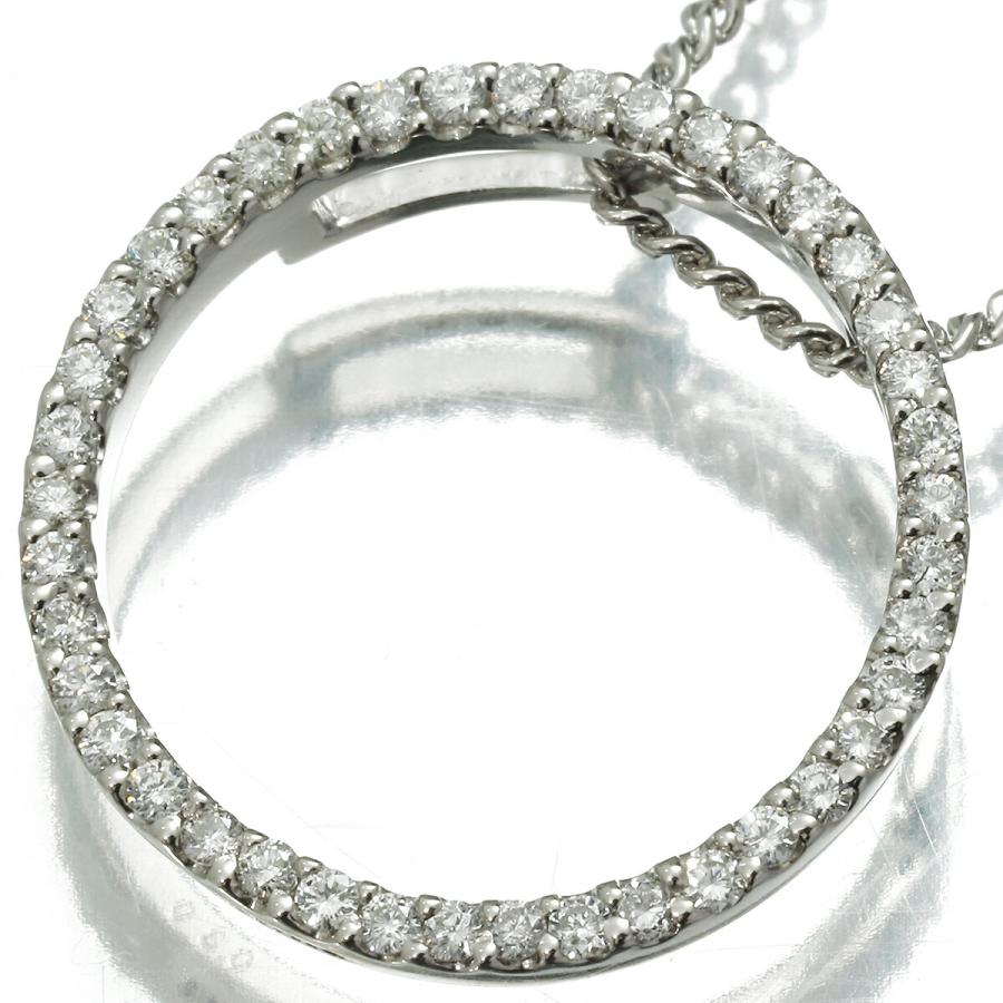 ベリテ サークルモチーフペンダントネックレス ダイヤモンド 0.3ct 