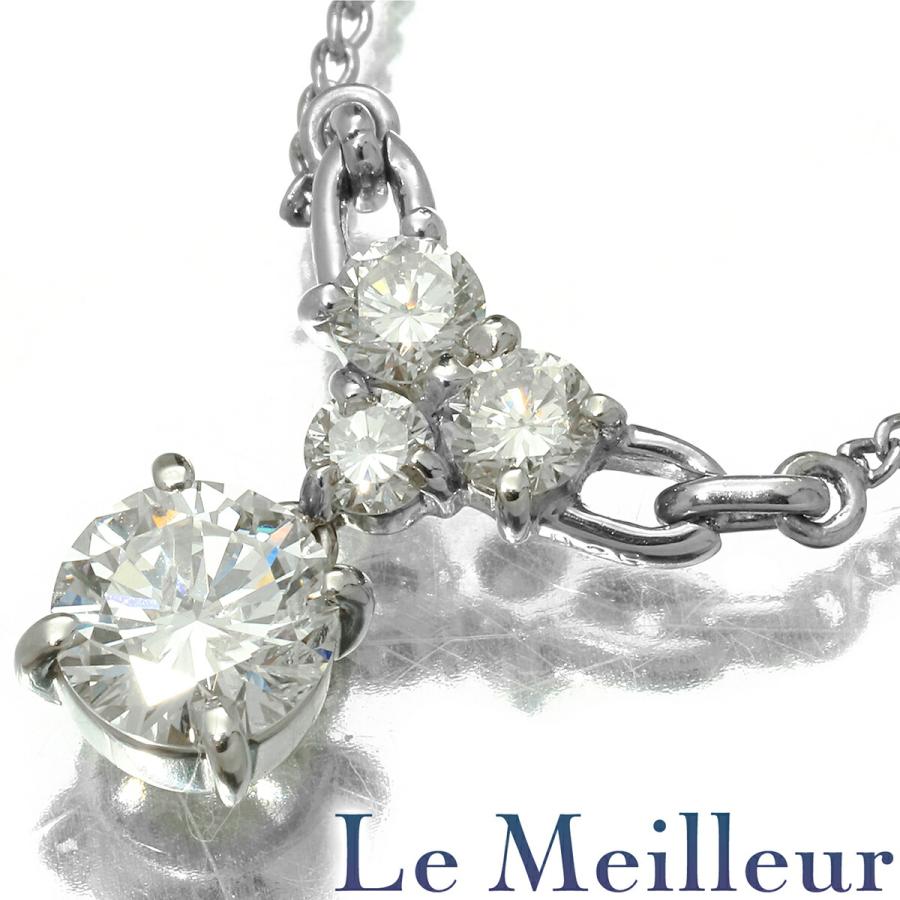 パヴェネックレス SIクラス ダイヤモンド 0.53ct ダイヤモンド 0.25ct 