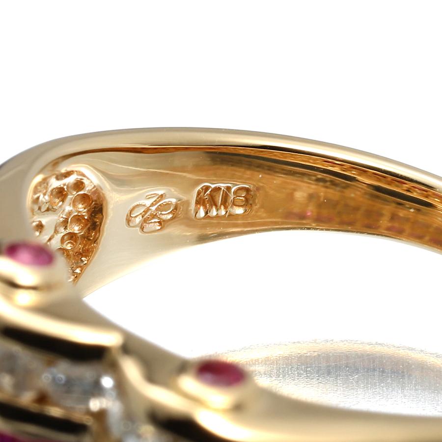 ジュエリーマキ】ルビーメレダイヤプラチナリング約11号