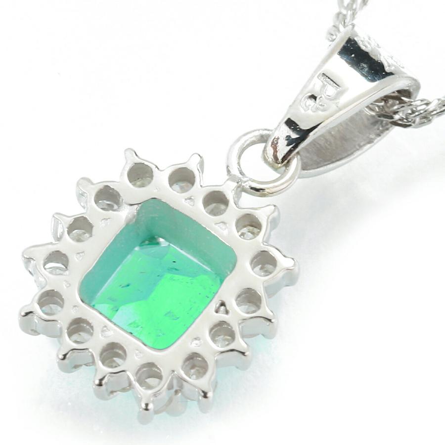 プラチナ850 エメラルドダイヤモンドネックレス ✨販売開始✨ Pt850 エメラルド ダイヤモンド ネックレス Emerald