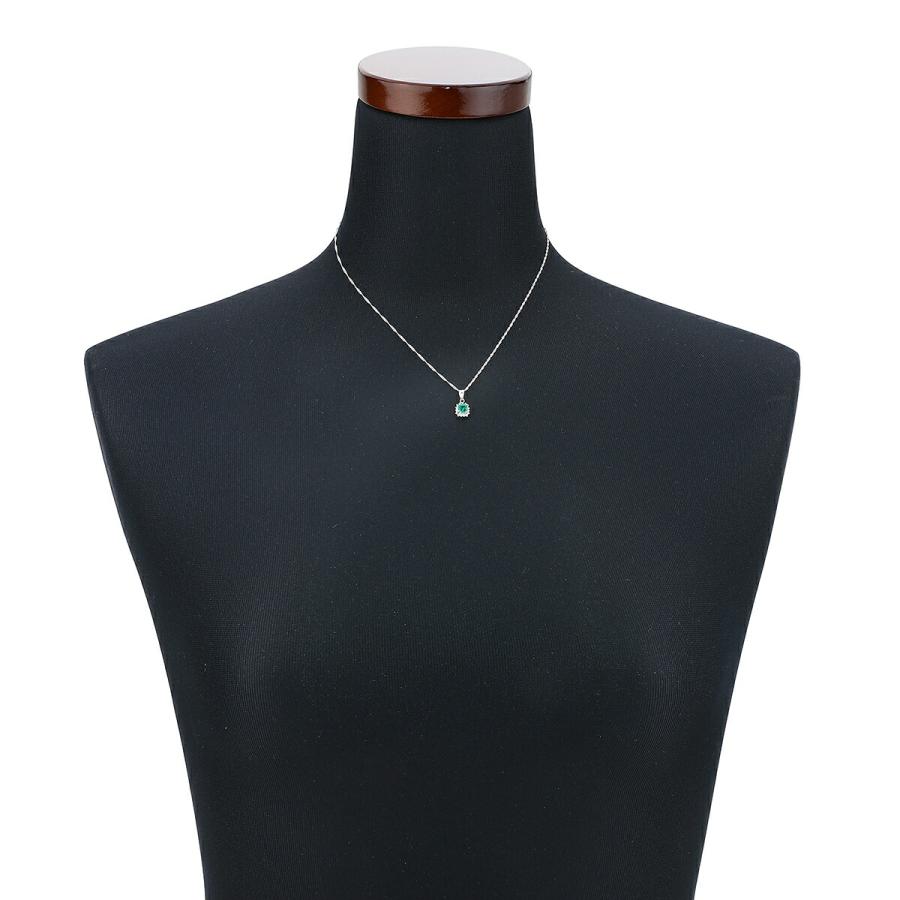 プラチナ850 エメラルドダイヤモンドネックレス ✨販売開始✨ Pt850 エメラルド ダイヤモンド ネックレス Emerald