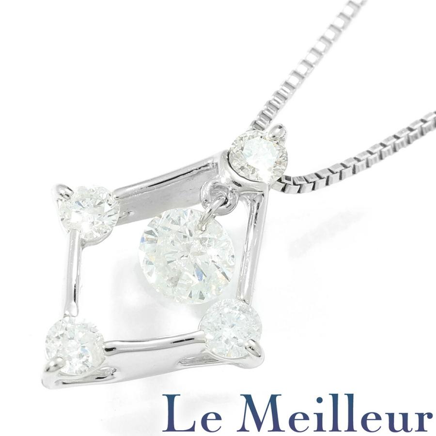 ダイヤモンド 0.30ct プラチナ Pt900 ネックレス 新品仕上済 中古 返品 