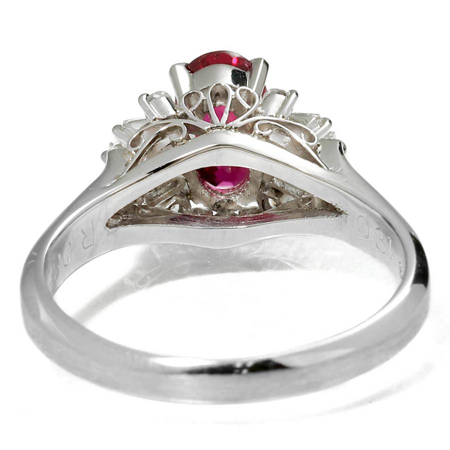 リング 指輪 ルビー 0.88ct ダイヤモンド 0.31ct プラチナ Pt900 11号 