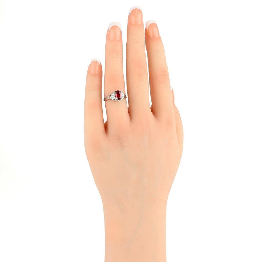 リング 指輪 ルビー 0.88ct ダイヤモンド 0.31ct プラチナ Pt900 11号 