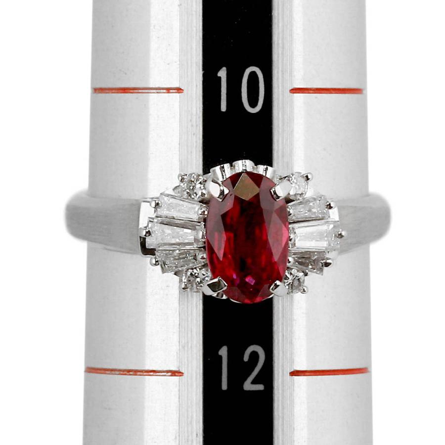 リング 指輪 ルビー 0.88ct ダイヤモンド 0.31ct プラチナ Pt900 11号 