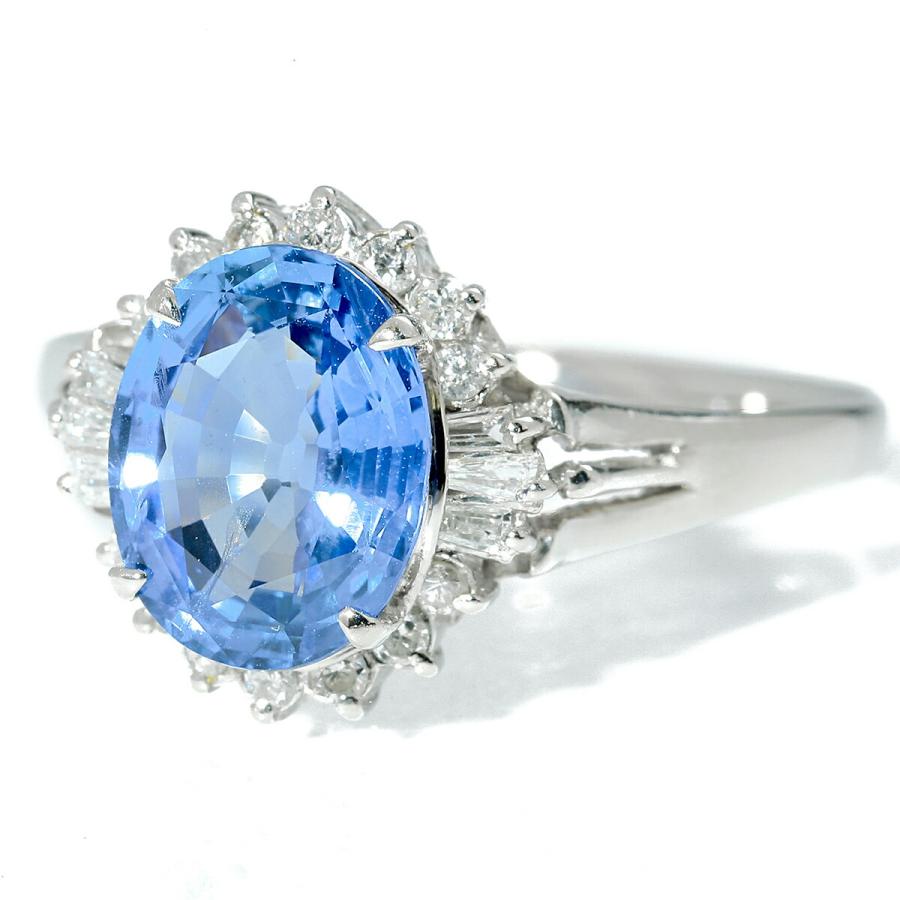 リング 指輪 サファイア 2.08ct ダイヤモンド 0.22ct プラチナ Pt900 