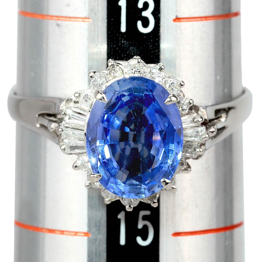 リング 指輪 サファイア 2.08ct ダイヤモンド 0.22ct プラチナ Pt900 