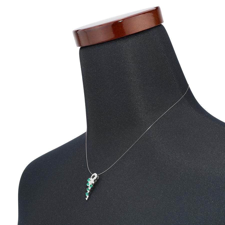エメラルド 0.50ct ダイヤモンド 0.23ct プラチナ Pt900 ピアス 新品 