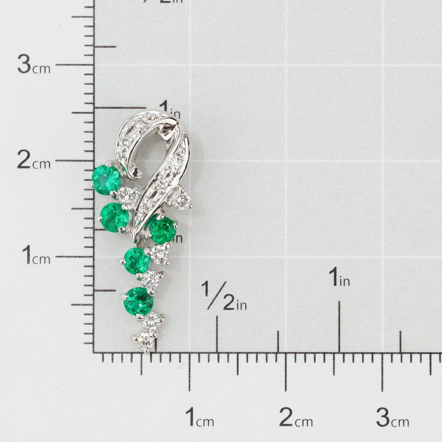 エメラルド 0.50ct ダイヤモンド 0.23ct プラチナ Pt900 ピアス 新品 