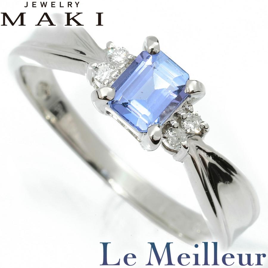 ジュエリーマキ スクエアーリング 指輪 タンザナイト 0.45ct 
