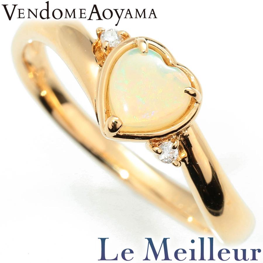 VENDOME AOYAMA ヴァンドーム青山 ハートモチーフリング 指輪 オパール 