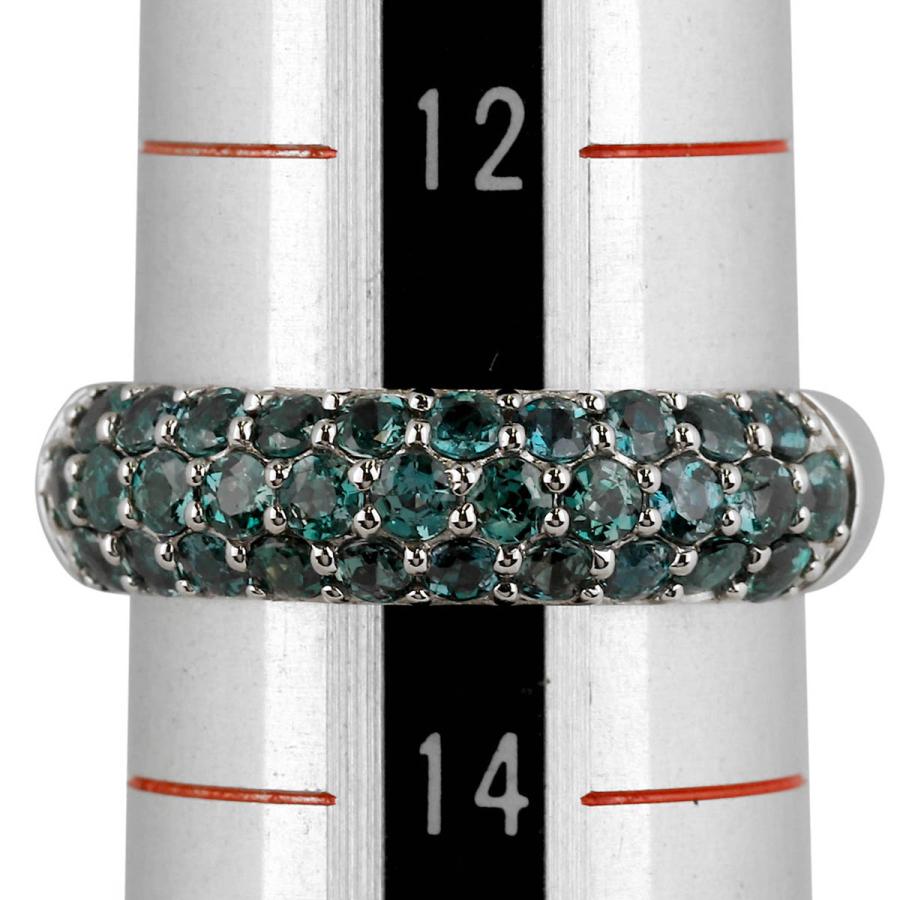 アレキサンドライト 1.30ct プラチナ Pt900 パヴェリング 13号 指輪