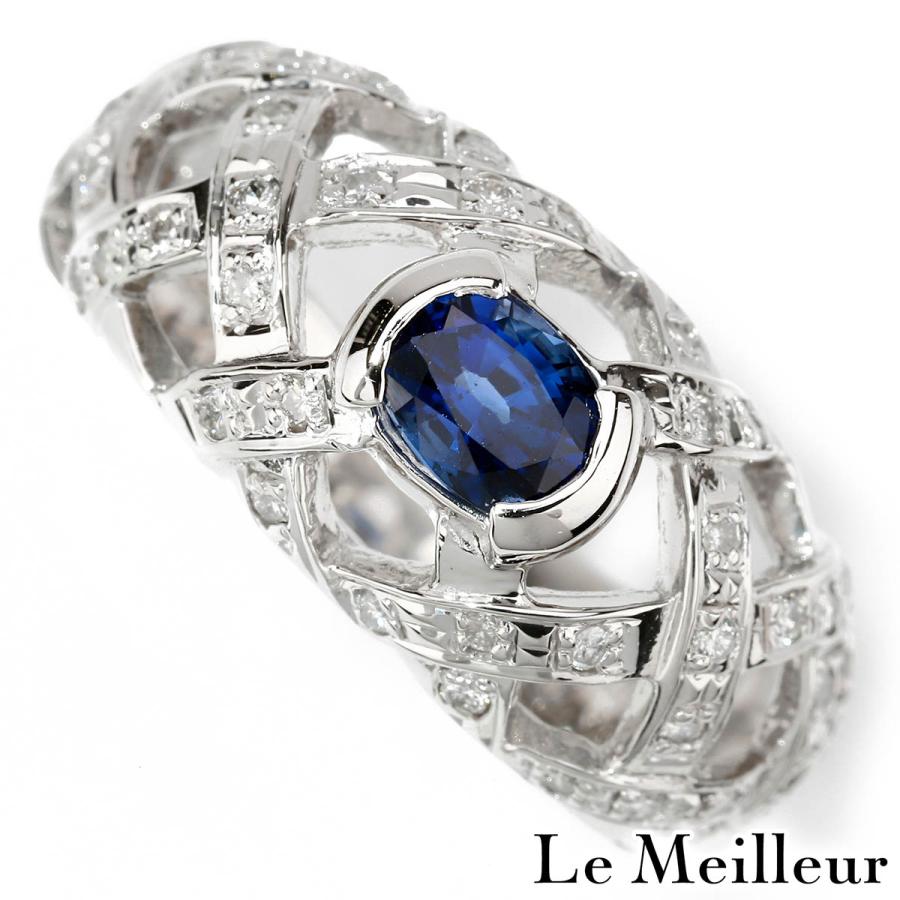 Pt900/0.7カラットのサファイヤの指輪 Pt900/0.7カラットのサファイヤの指輪 Pt900/0.7カラットのサファイヤ