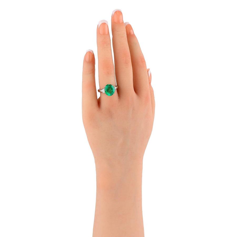 リング 指輪 エメラルド 4.05ct ダイヤモンド 0.38ct プラチナ Pt900 