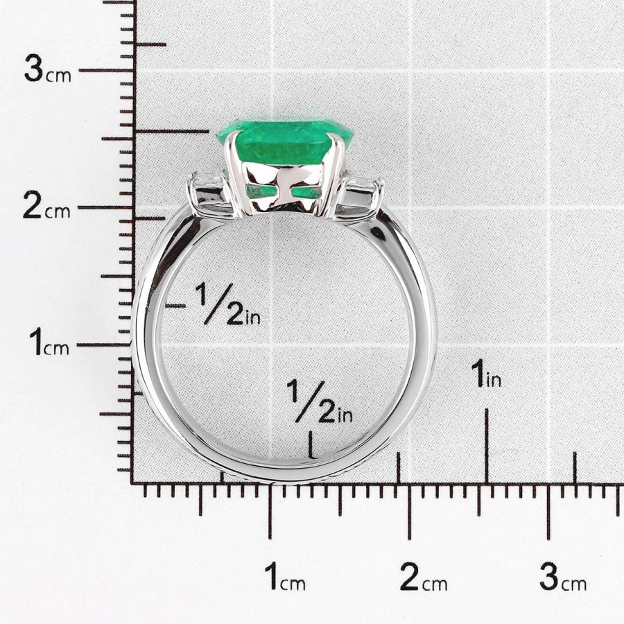 リング 指輪 エメラルド 4.05ct ダイヤモンド 0.38ct プラチナ Pt900