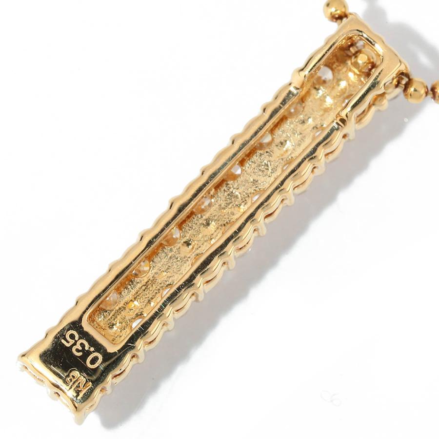 ペンダントネックレス I1クラス ダイヤモンド 0.35ct イエローゴールド K18YG 中古 返品OK_1