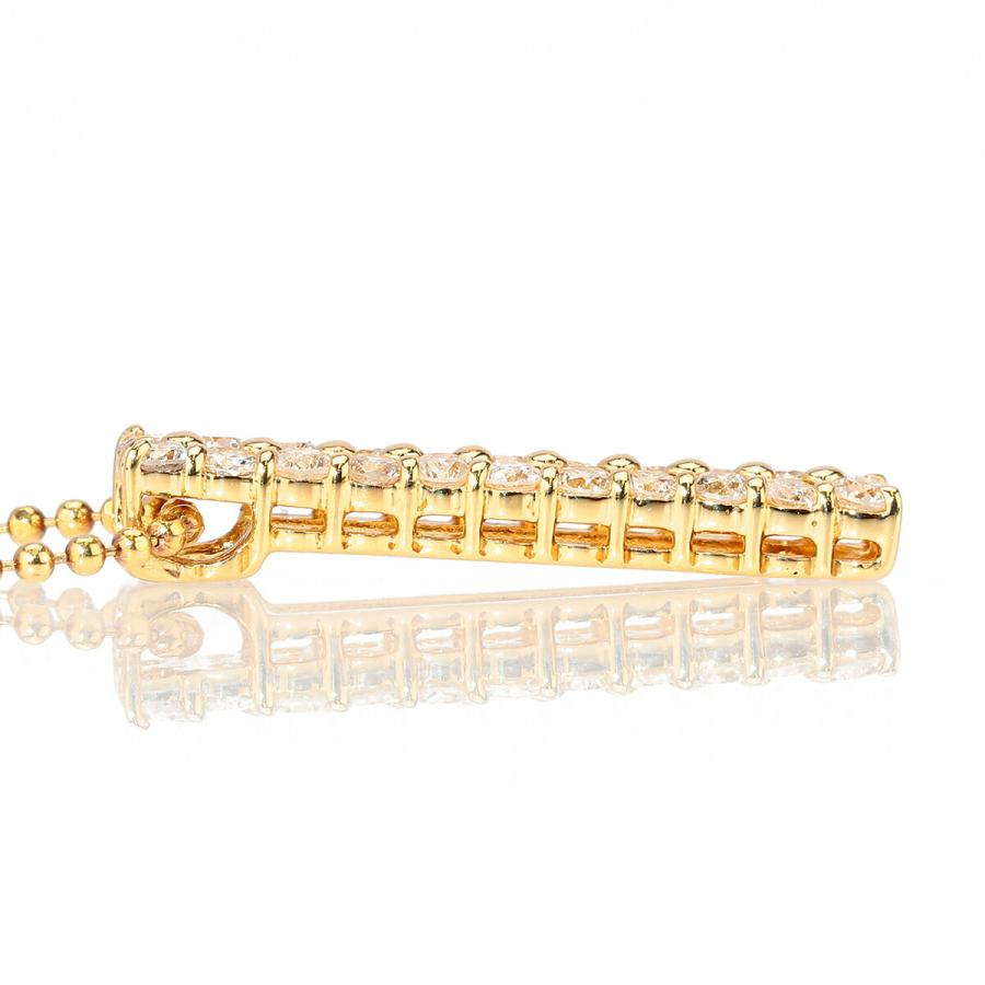 ペンダントネックレス I1クラス ダイヤモンド 0.35ct イエローゴールド K18YG 中古 返品OK_2