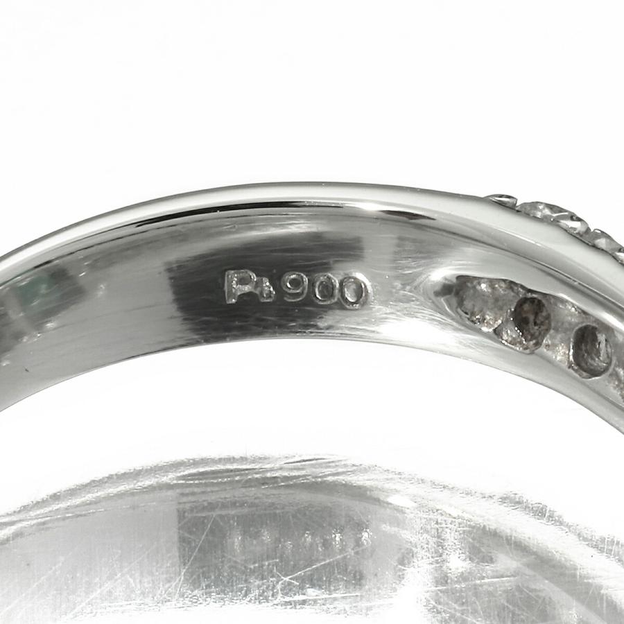 リング 指輪 エメラルド 0.77ct ダイヤモンド 0.44ct Pt900 11号 中古  