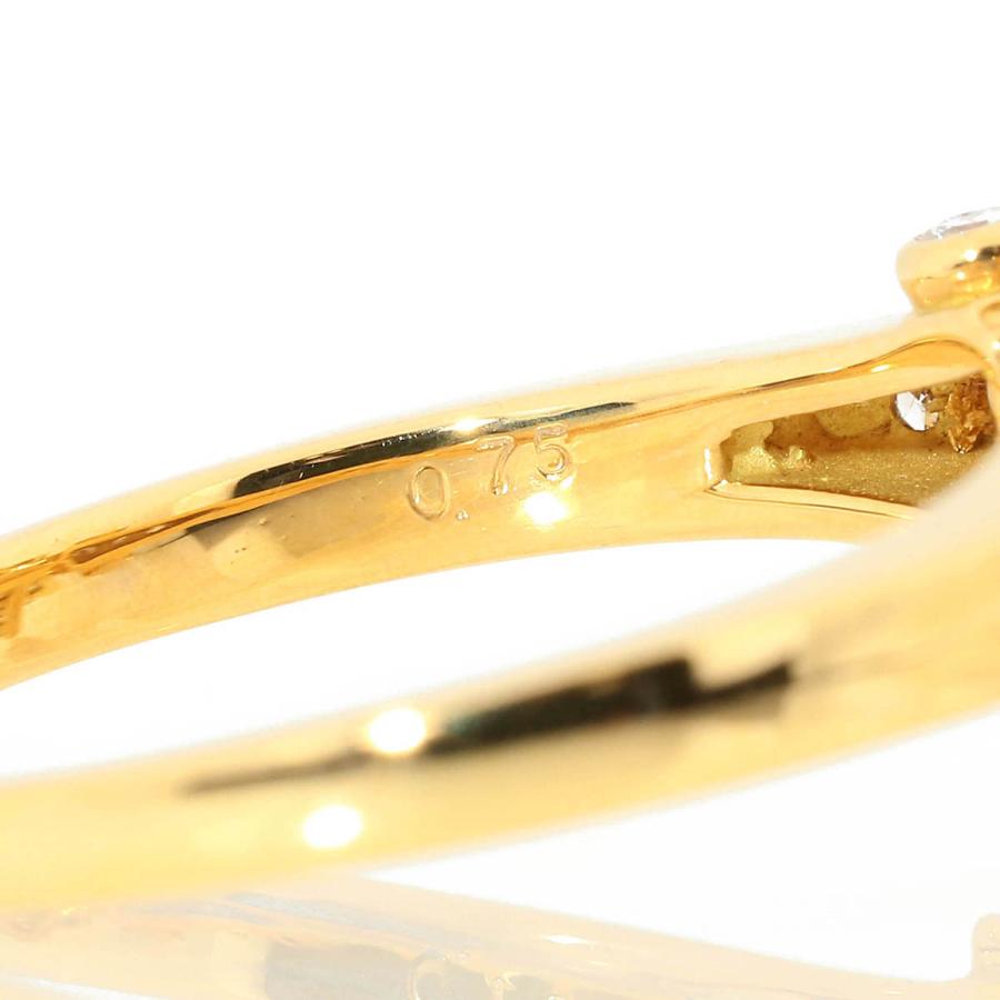 エメラルド 0.4ct ダイヤモンド 0.75ct イエローゴールド K18YG