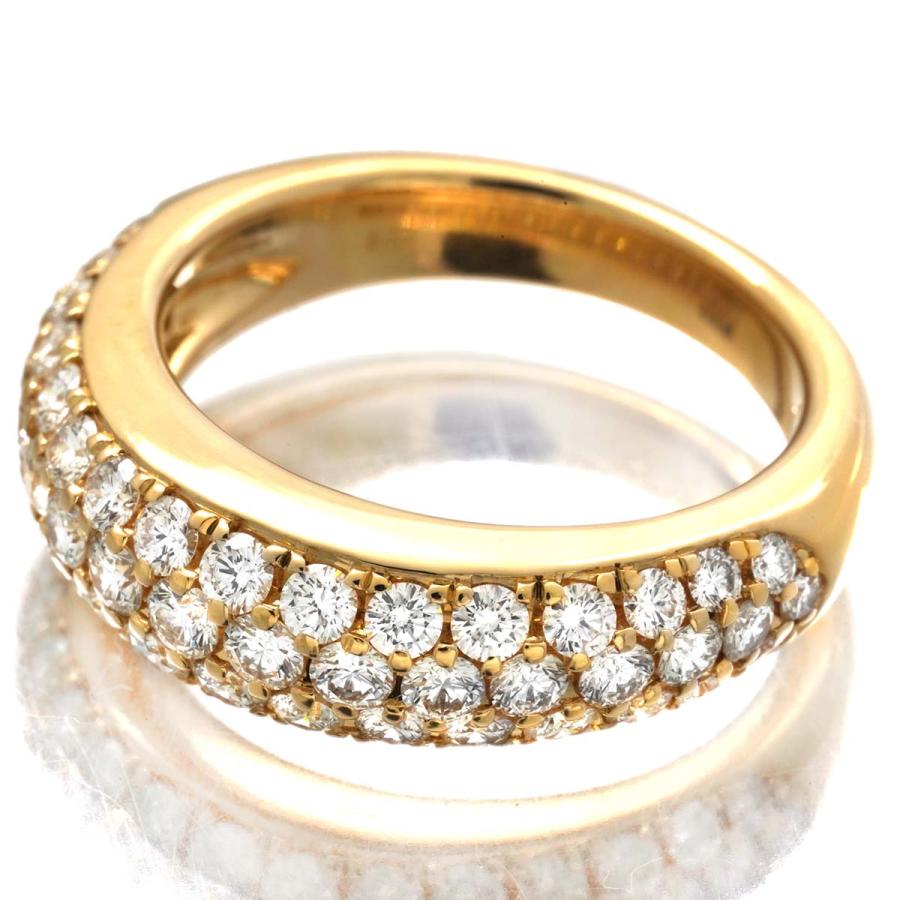 パヴェリング 指輪 ダイヤモンド 1.4ct K18 12号 中古 プレラブド 返品 