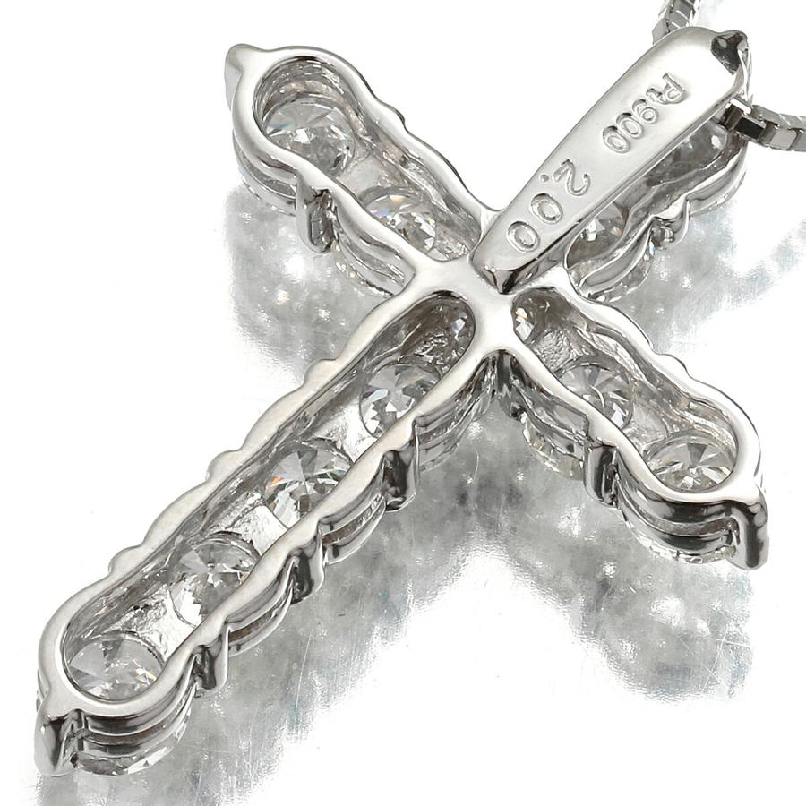 高級ルビー4.5ct ダイヤ K14WG ヘッド クロス ペンダント ネックレス