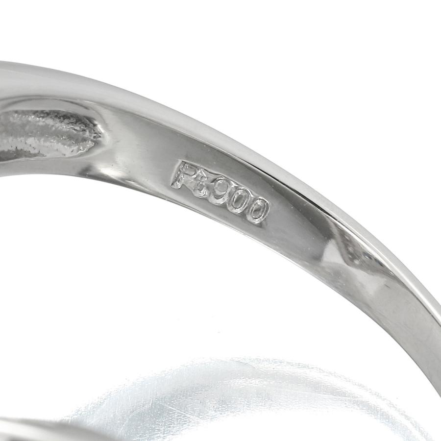 V字デザインリング 指輪 ダイヤモンド 0.4ct サファイア 0.22ct Pt900  