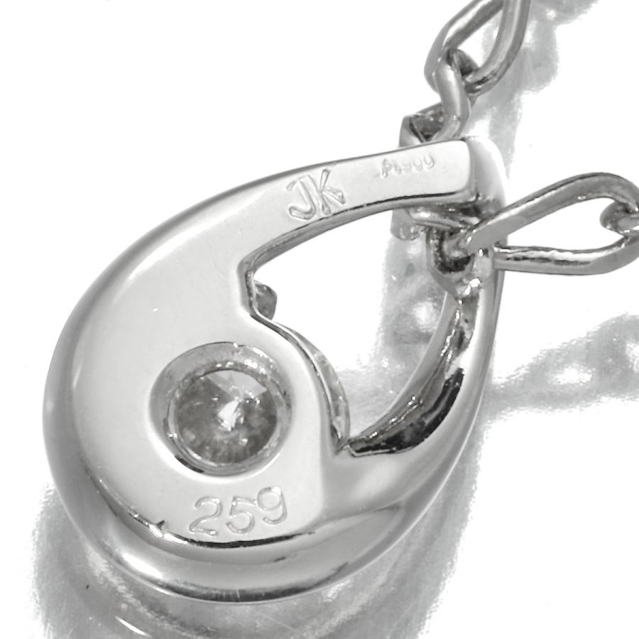 ダイヤモンド 0.259ct プラチナ Pt900 ドロップデザイン ペンダント 