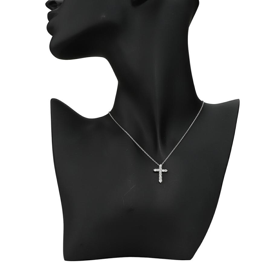 ダイヤモンド 0.5ct プラチナ Pt900 クロスペンダントネックレス 新品