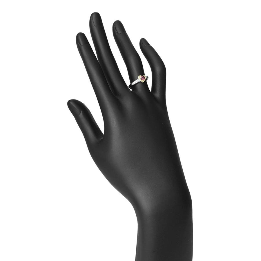 アドラシオン ハートデザインリング 指輪 ガーネット ダイヤモンド  