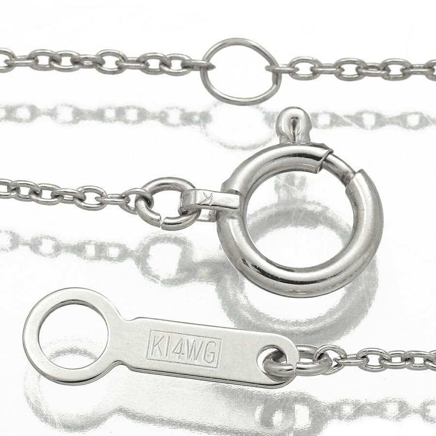 ペンダントネックレス アクアマリン ホワイトゴールド K14WG 中古 返品