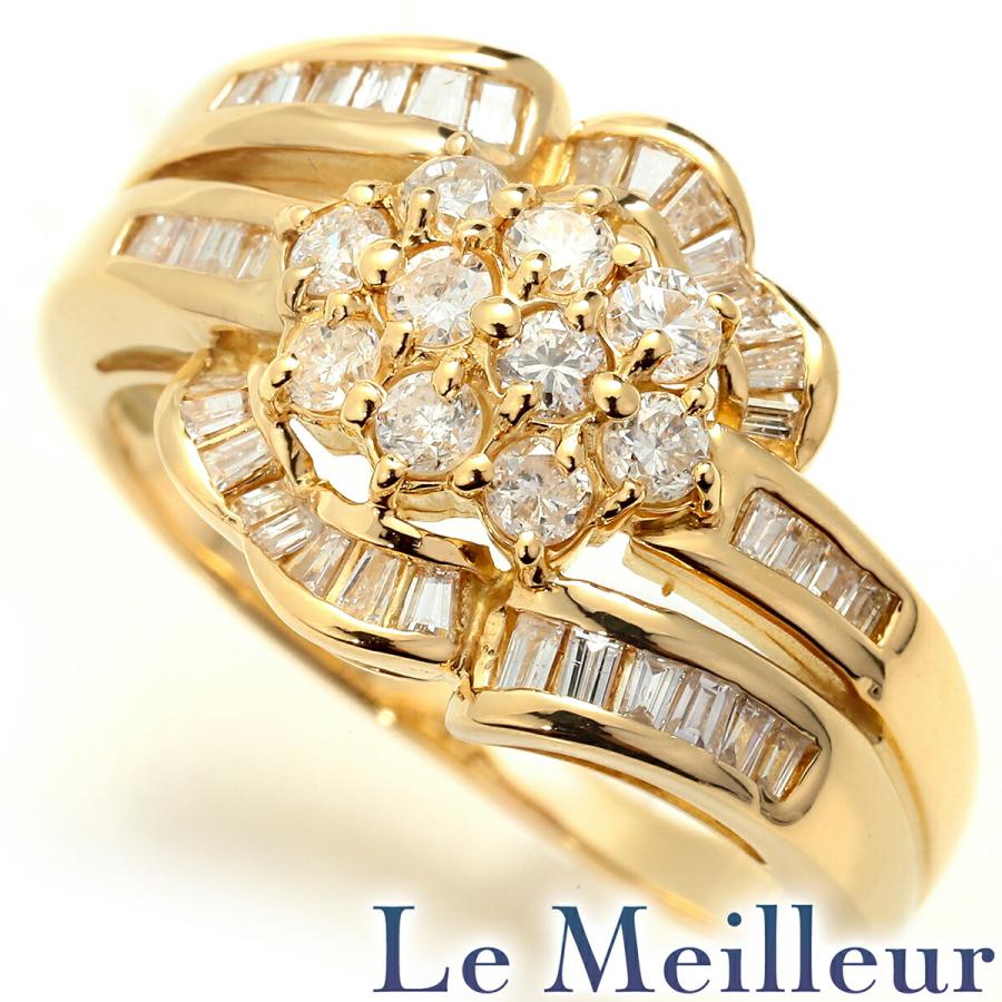 リング 指輪 ダイヤモンド 1ct K18 15号 中古 プレラブド 返品OK : Le  