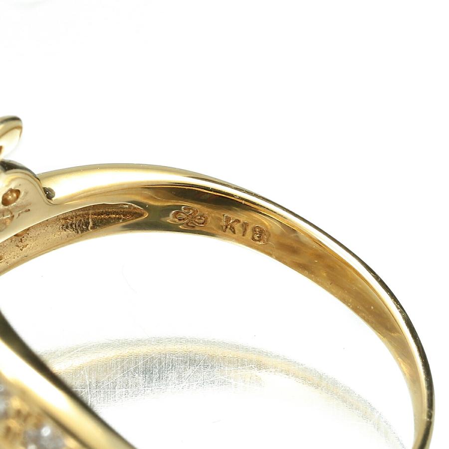 ジュエリーマキ パールリング アコヤ真珠 7.1mm ダイヤモンド 0.25ct 