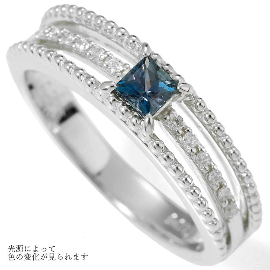 リング 指輪 アレキサンドライト 0.22ct ダイヤモンド ホワイトゴールド K18WG 11号 中古 返品OK RE-PRICE_5
