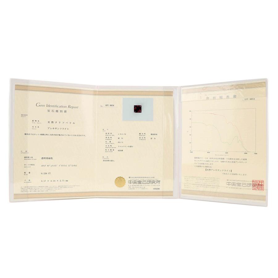 リング 指輪 アレキサンドライト 0.22ct ダイヤモンド ホワイトゴールド K18WG 11号 中古 返品OK RE-PRICE_9