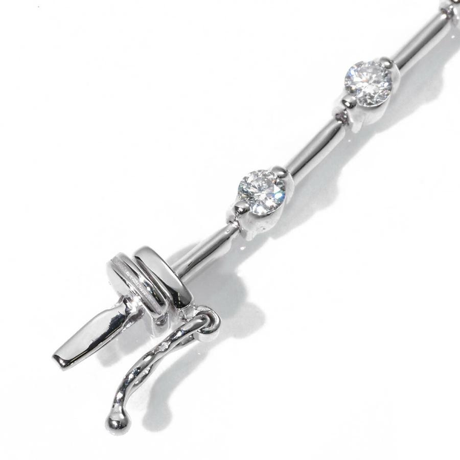 ダイヤモンド 1.25ct ホワイトゴールド K18WG ダイヤ ステーション ブレスレット ブレスレット  新品仕上済 中古 返品OK RE-PRICE |  | 03