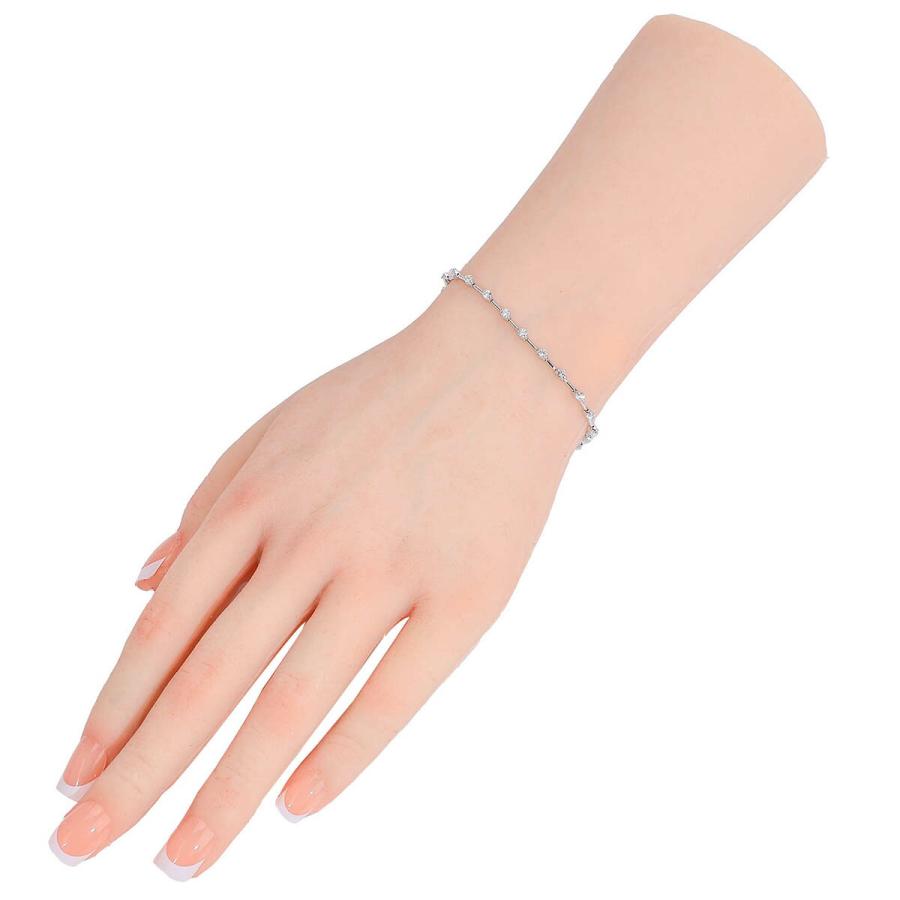 ダイヤモンド 1.25ct ホワイトゴールド K18WG ダイヤ ステーション ブレスレット ブレスレット  新品仕上済 中古 返品OK RE-PRICE |  | 04