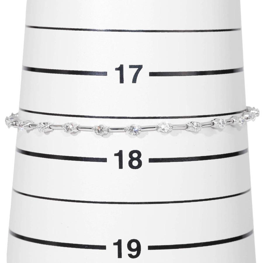 ダイヤモンド 1.25ct ホワイトゴールド K18WG ダイヤ ステーション ブレスレット ブレスレット  新品仕上済 中古 返品OK RE-PRICE |  | 05