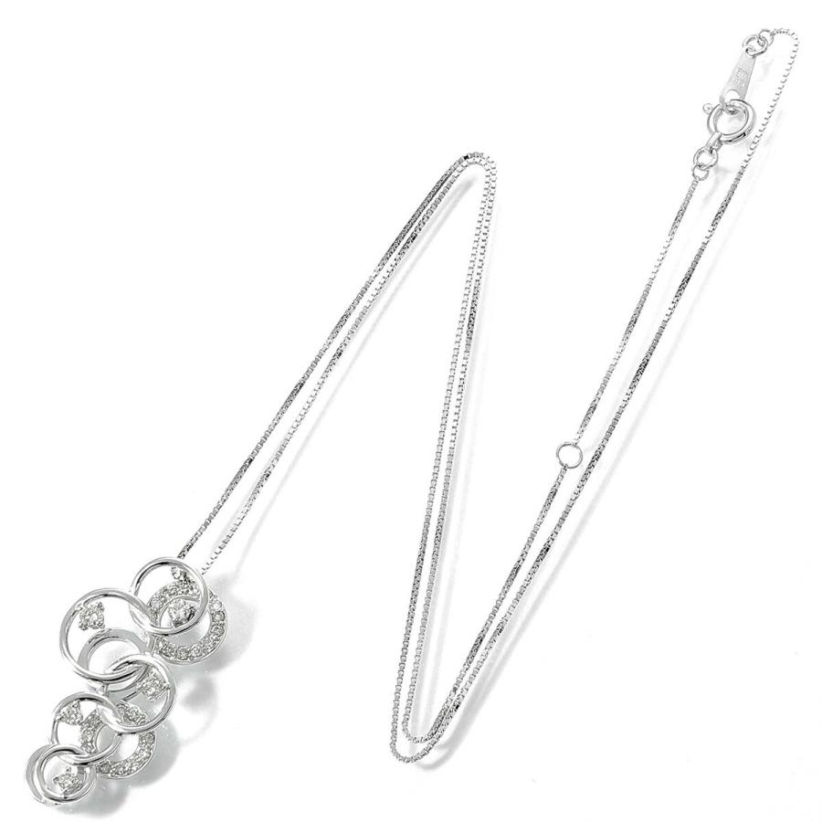 ペンダントネックレス ダイヤモンド 0.3ct ホワイトゴールド K18WG 