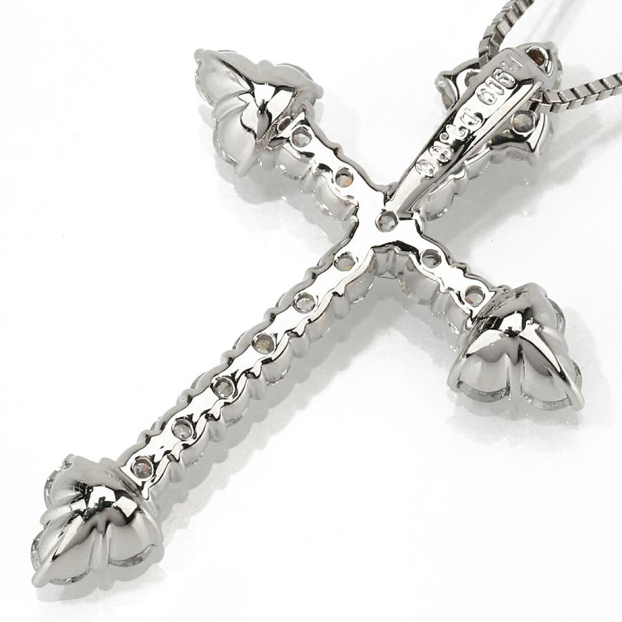 クロスペンダントネックレス ダイヤモンド 1ct プラチナ Pt900 中古