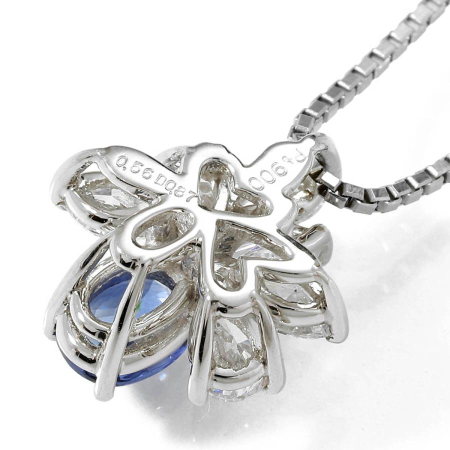 ペンダントネックレス サファイア 0.56ct ダイヤモンド 0.87ct 