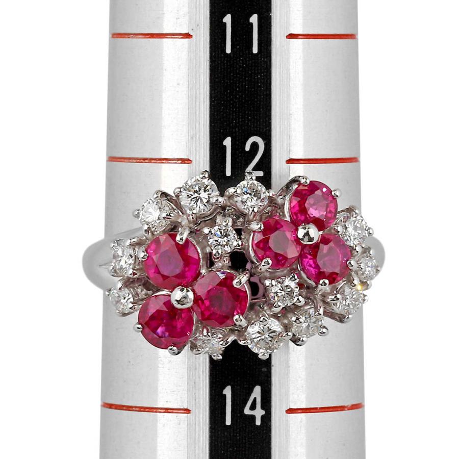 TASAKI（タサキ） 花モチーフ リング 指輪 ルビー 0.96ct ダイヤモンド 
