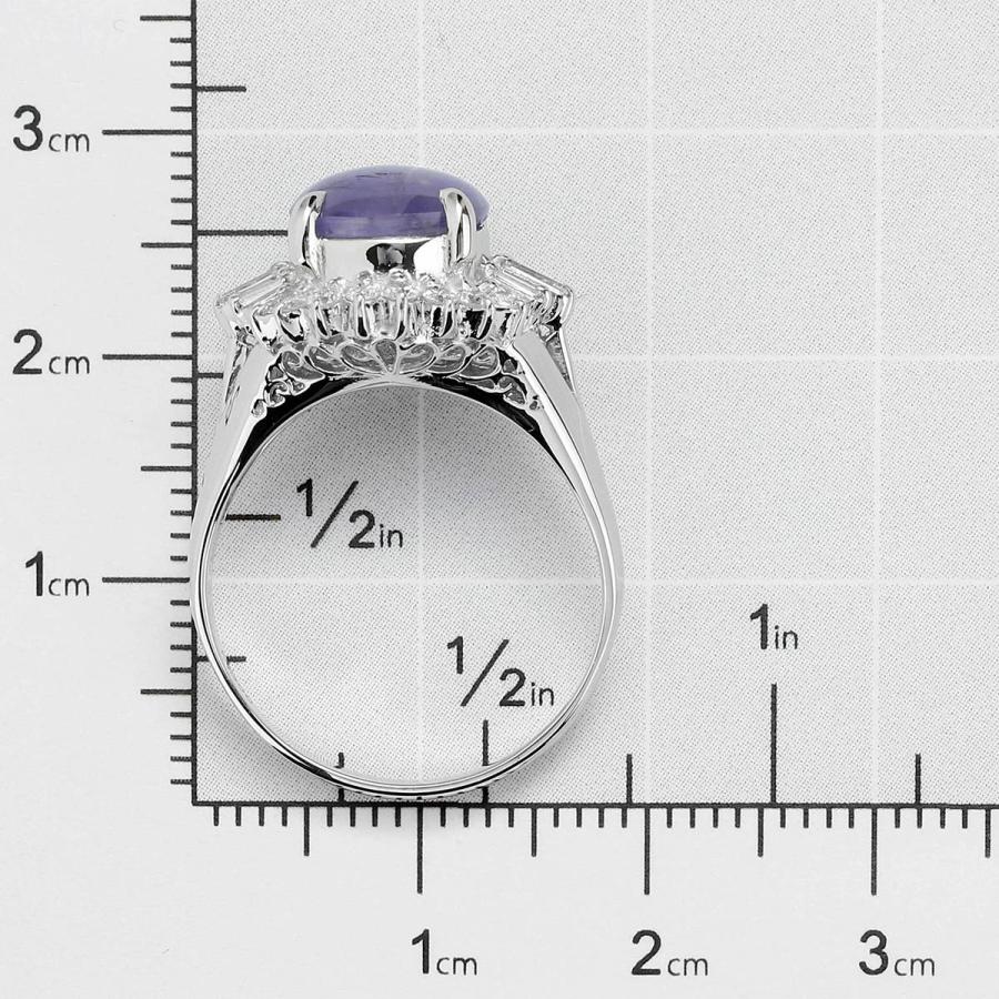 ヘイローリング 指輪 スターサファイア 3.6ct ダイヤモンド 0.35ct 