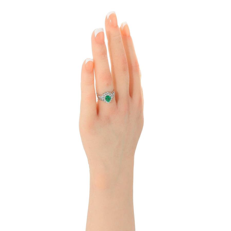 エメラルド 0.92ct ダイヤモンド 0.71ct ホワイトゴールド K18WG