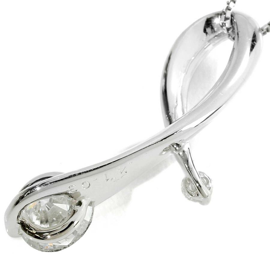 ダイヤモンド 0.41ct プラチナ Pt850 ペンダントネックレス 新品仕上済 