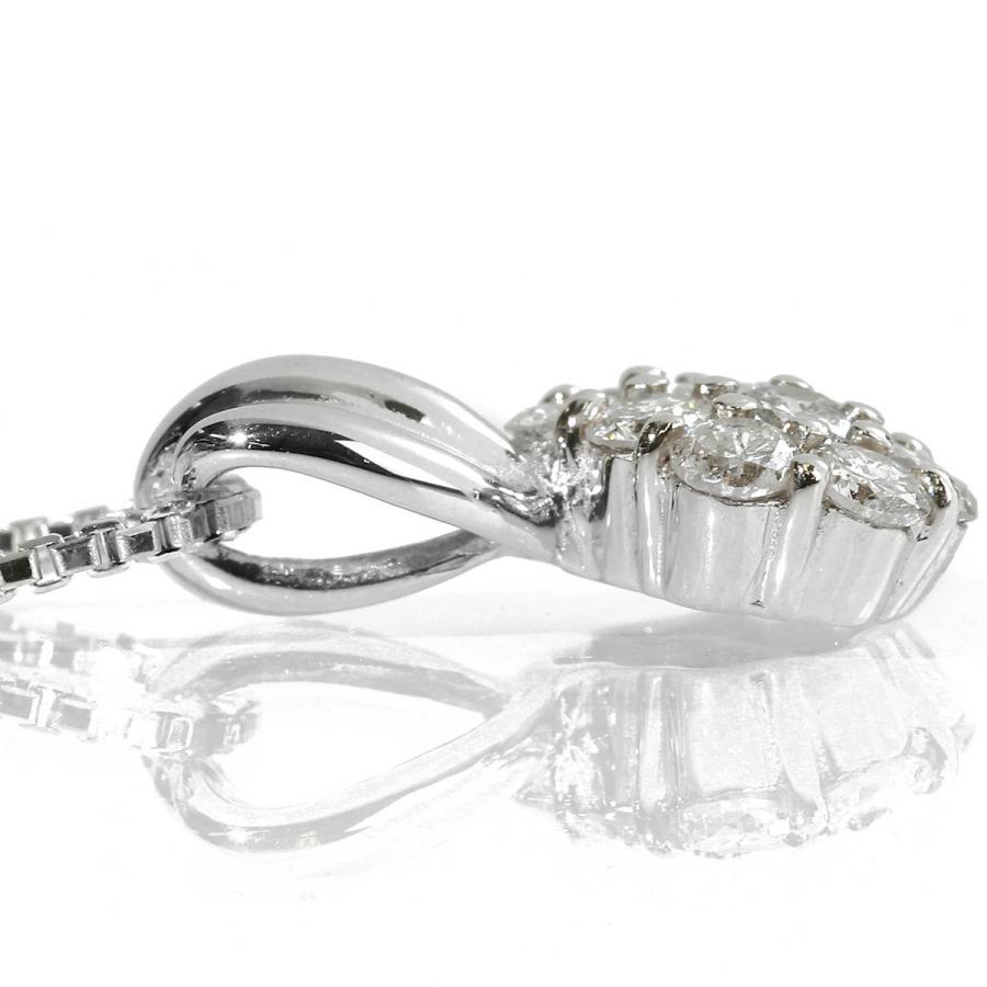 pt900 ダイヤモンド0.50　花形ペンダント ダイヤモンド 0.50ct プラチナ Pt900 フラワーモチーフペンダント