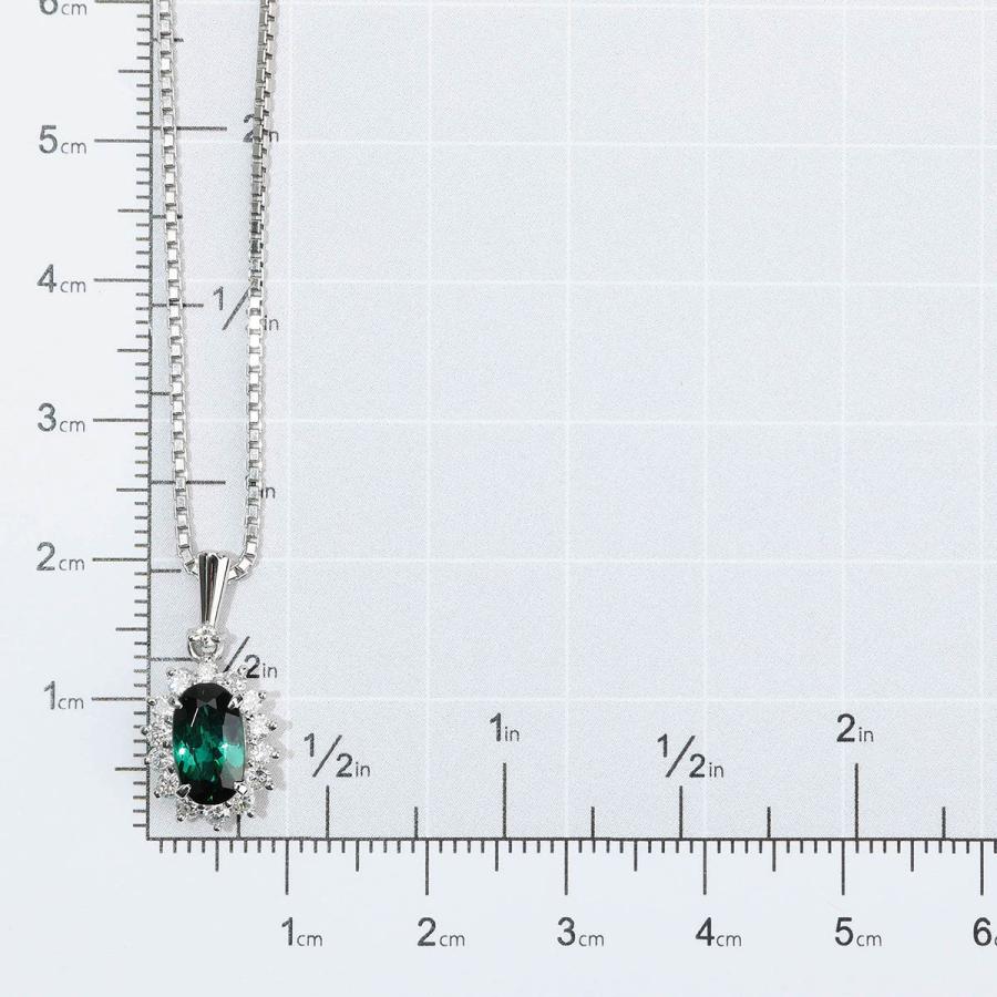 グリーントルマリン 1.11ct ダイヤモンド 0.4ct プラチナ Pt900